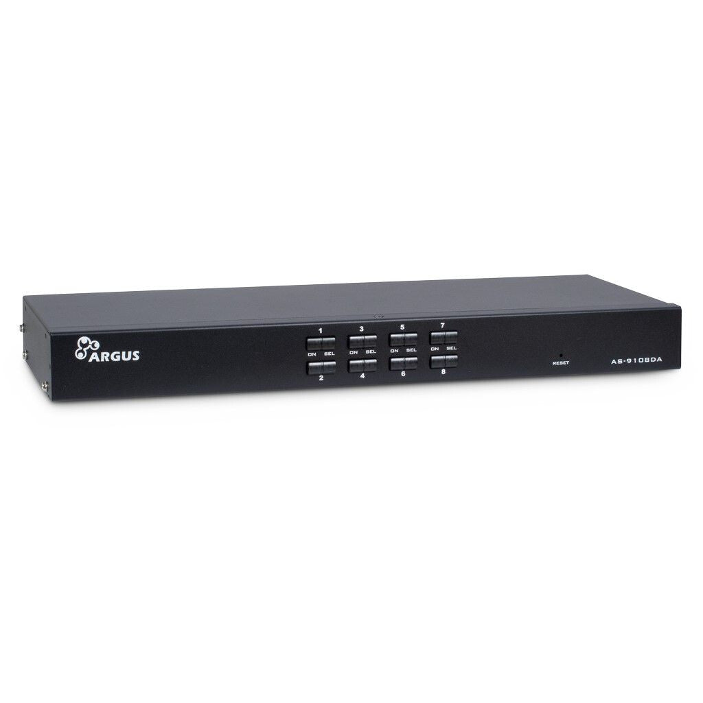Inter-Tech AS-9108DA KVM-switchar Rackmontering Svart