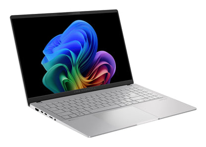 ASUS Vivobook S 15 OLED S5507QA-MA001W Qualcomm Snapdragon X1E-78-100 Bärbar dator 39,6 cm (15.6") 3K 32 GB LPDDR5x-SDRAM 1 TB SSD Wi-Fi 7 (802.11be) Windows 11 Home Silver