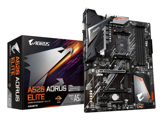 GIGABYTE A520 AORUS ELITE moderkort AMD A520 Uttag AM4 ATX