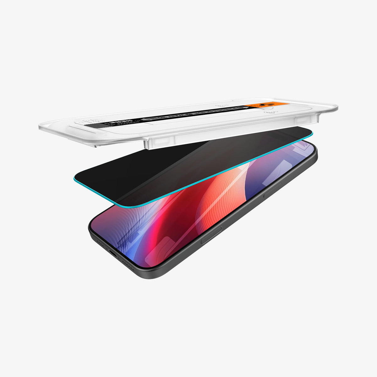 Spigen GLAS.tR EZ Fit | Privacy Genomskinligt skärmskydd Apple 2 styck