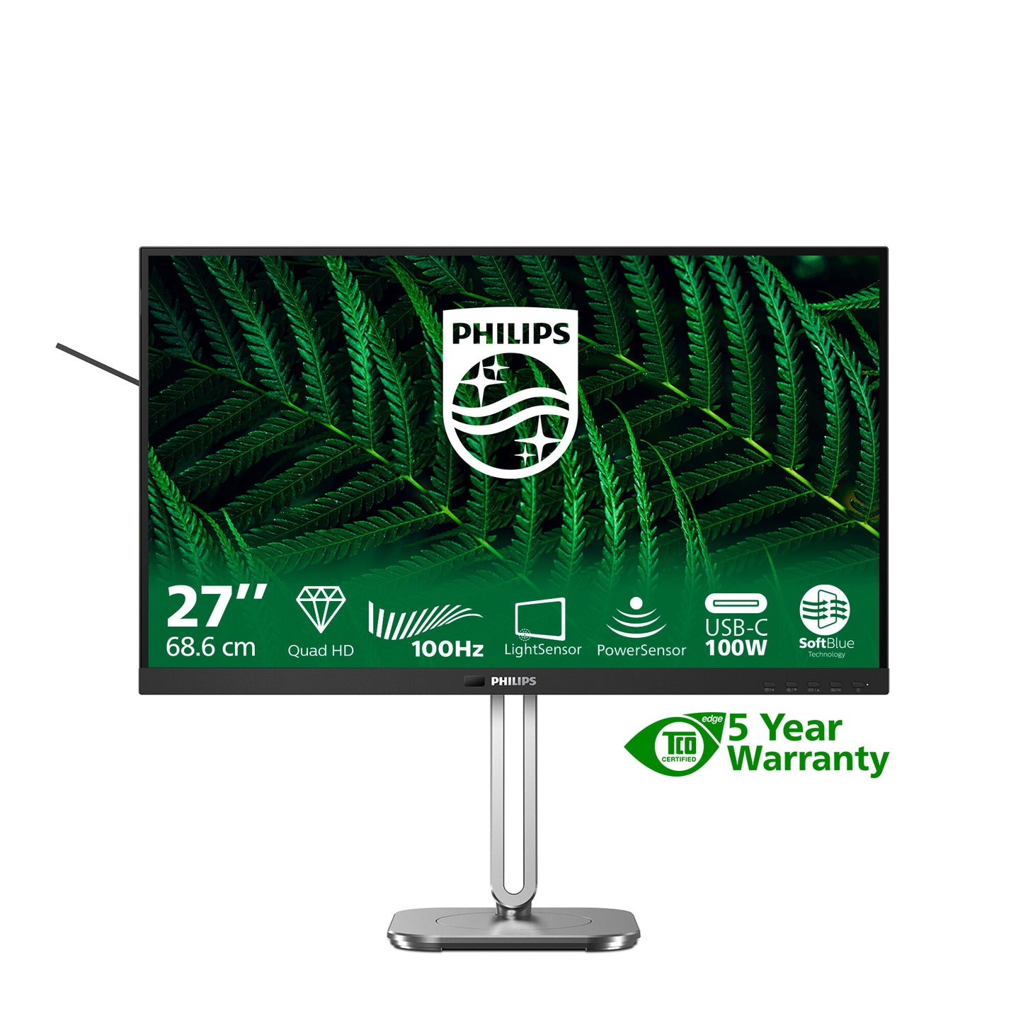 Philips 5000 series 27B2G5601/00 platta pc-skärmar 68,6 cm (27") 2560 x 1440 pixlar Quad HD LCD Svart