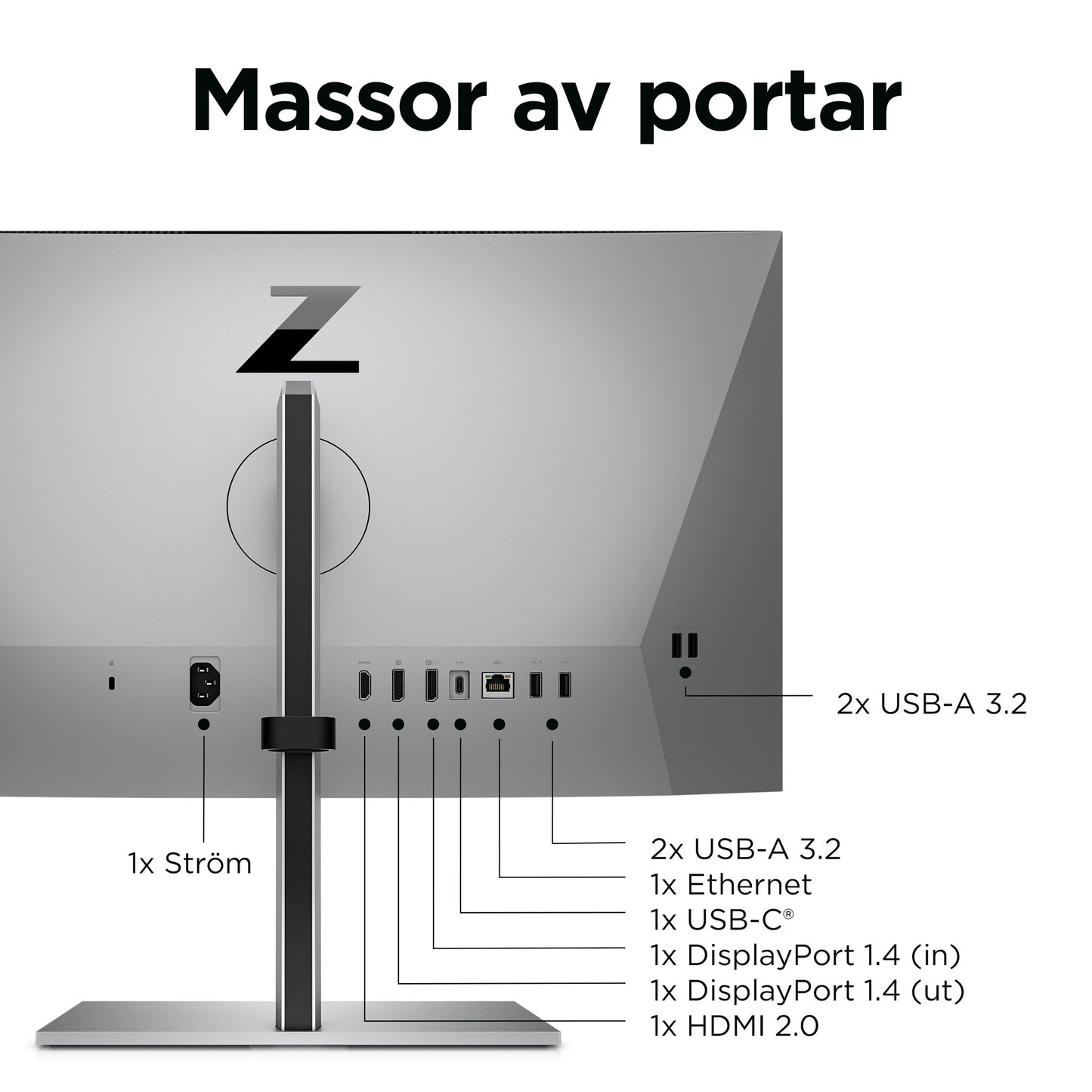HP Z24mG3 QHD-konferensbildskärm Z24mG3 QHD-konferensbildskärm