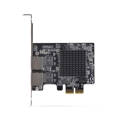 StarTech.com 2-ports 5G Gigabit PCIe-kortadapter för nätverk, 5G/2,5G/1G/100M/10M PCI Express LAN-kort, Realtek RTL8126, Windows och Linux, TAA-kompatibelt