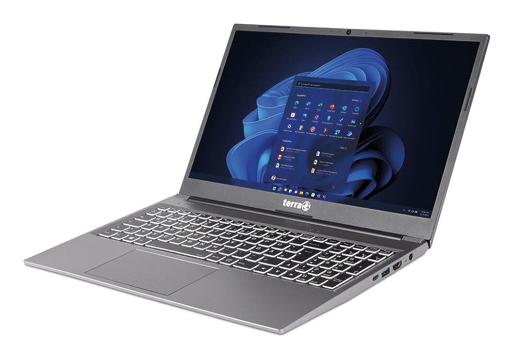 TERRA 1517R Intel® Core™ i3 i3-1315U Bärbar dator 39,6 cm (15.6") Full HD 8 GB DDR4-SDRAM 500 GB SSD Wi-Fi 6 (802.11ax) Windows 11 Pro tyska Grå