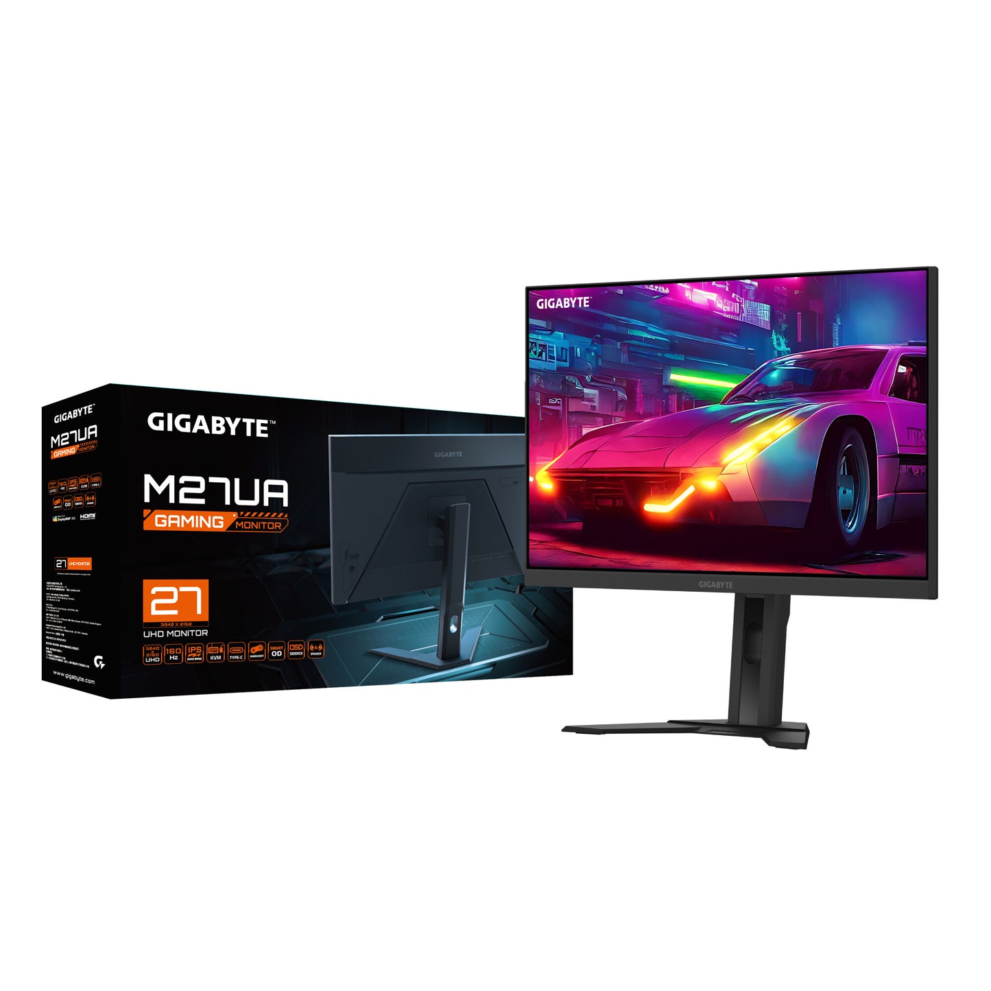 GIGABYTE M27UA platta pc-skärmar 68,6 cm (27") 3840 x 2160 pixlar 4K Ultra HD LED Svart