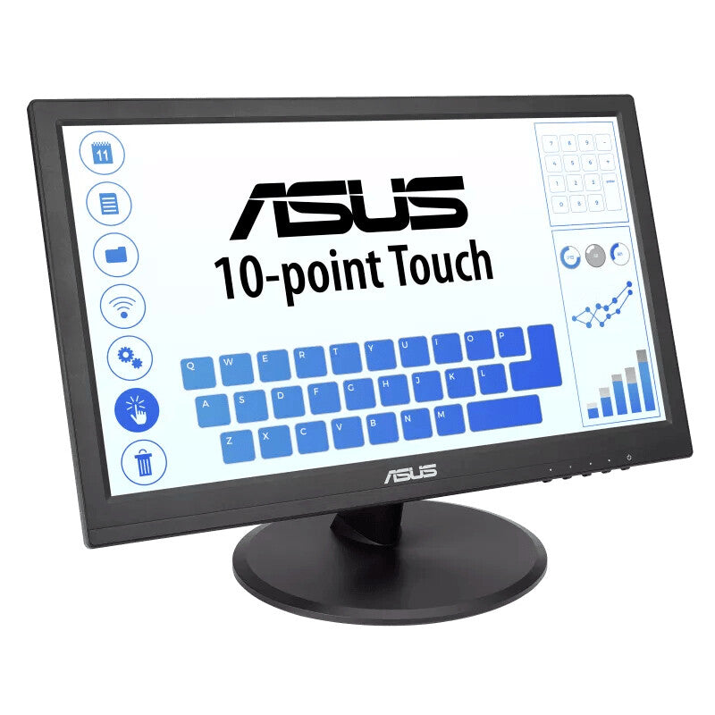 ASUS VT168HR platta pc-skärmar 39,6 cm (15.6") 1366 x 768 pixlar WXGA LED Pekskärm Svart