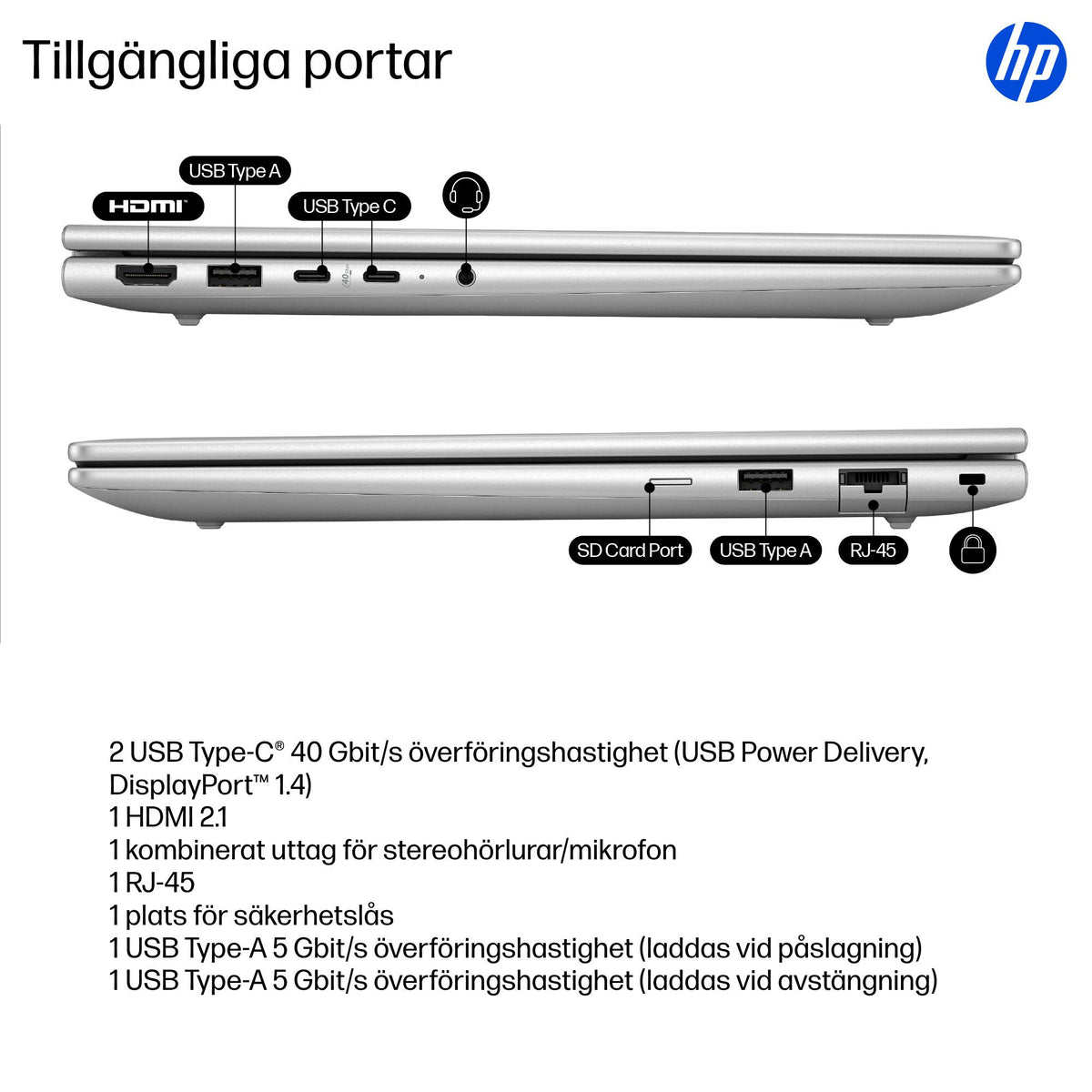 HP EliteBook 6 G1q Next Gen AI PC Copilot+ PC Snapdragon X1P-42-100 Bärbar dator 35,6 cm (14") WUXGA 32 GB LPDDR5x-SDRAM 1 TB SSD Wi-Fi 7 (802.11be) Windows 11 Pro Silver