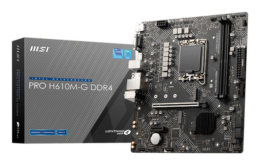 MSI PRO H610M-G DDR4 moderkort Intel H610 LGA 1700 micro ATX