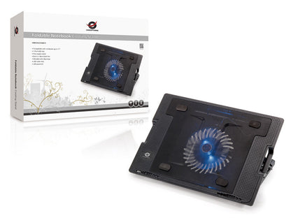 Conceptronic CNBCOOLSTAND1F kylningsdynor för bärbara datorer 43,2 cm (17") Svart