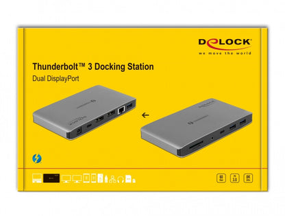 DeLOCK 87777 dockningsstationer för bärbara datorer Kabel Thunderbolt 3 Grå