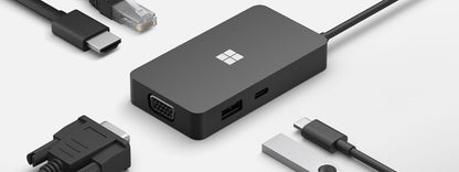 Microsoft 1E4-00003 dockningsstationer för bärbara datorer Svart