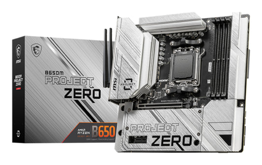 MSI B650M PROJECT ZERO moderkort AMD B650 AM5-sockel micro ATX