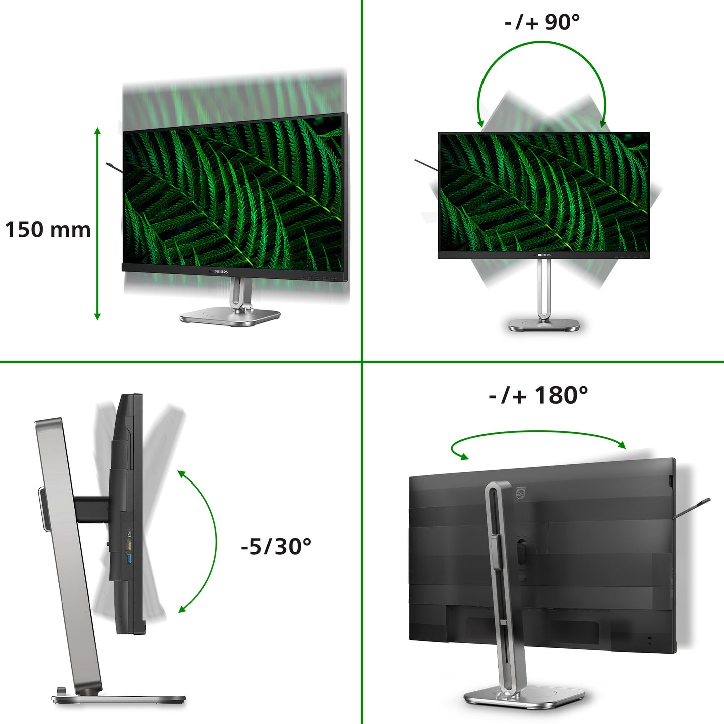 Philips 5000 series 27B2G5200/00 platta pc-skärmar 68,6 cm (27") 1920 x 1080 pixlar Full HD LCD Antracit