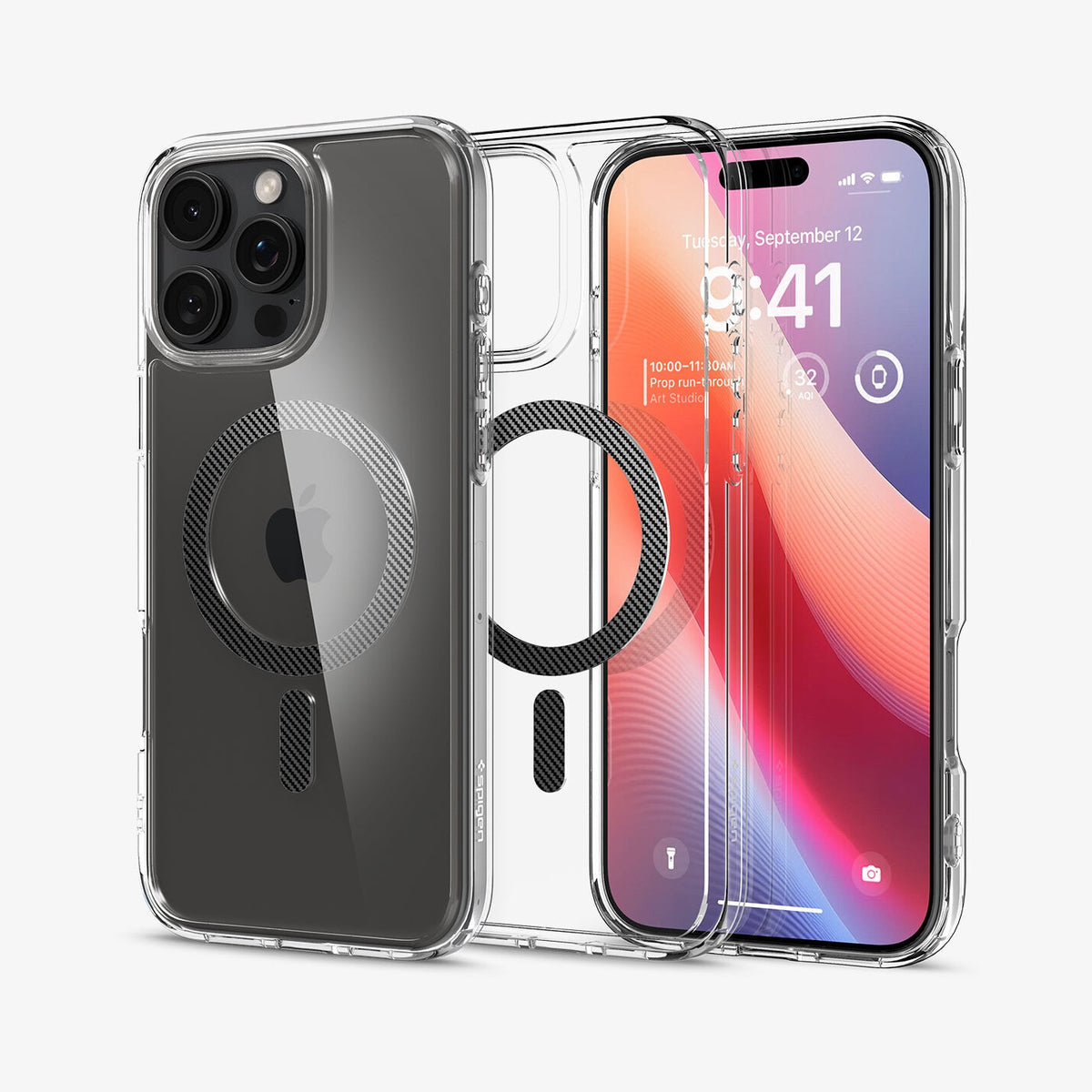 Spigen Ultra Hybrid (MagFit) mobiltelefonfodral 17,5 cm (6.9") Mobilskal Transparent