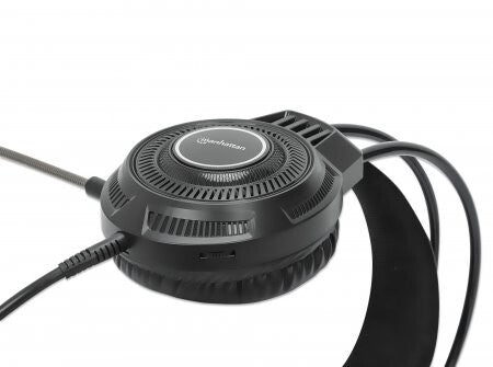 Manhattan 180696 hörlur och headset Kabel Huvudband Spela USB Type-A Svart