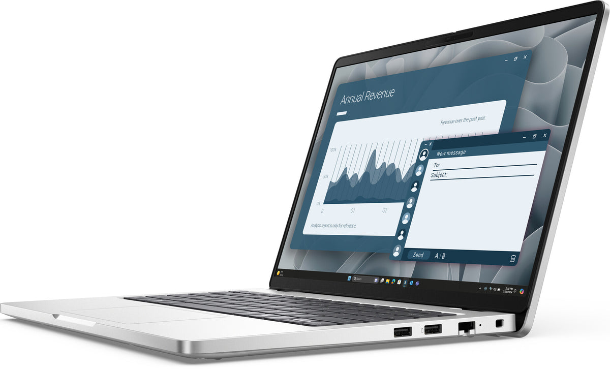 DELL Pro 14 PC14255 Copilot+ PC AMD Ryzen AI 7 PRO 350 Bärbar dator 35,6 cm (14") Full HD+ 16 GB DDR5-SDRAM 512 GB SSD Wi-Fi 6E (802.11ax) Windows 11 Pro tyska Platina