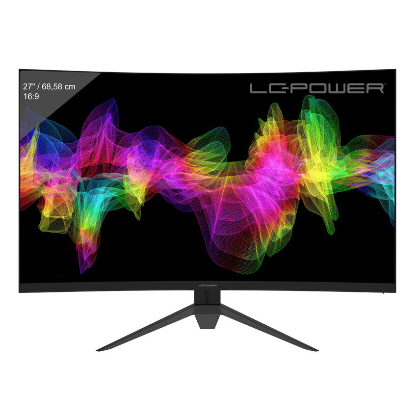 LC-Power LC-M27-QHD-165-C platta pc-skärmar 68,6 cm (27") 2560 x 1440 pixlar Quad HD LED Svart