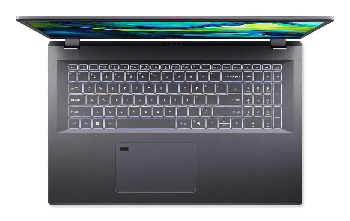 Acer Aspire A17-51M-74TB Intel Core 7 150U Bärbar dator 43,9 cm (17.3") Full HD 16 GB LPDDR5-SDRAM 1 TB SSD Wi-Fi 6E (802.11ax) eShell Grå