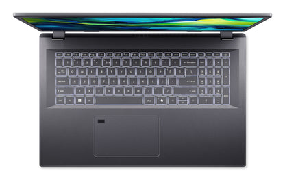 Acer Aspire A17-51M-74TB Intel Core 7 150U Bärbar dator 43,9 cm (17.3") Full HD 16 GB LPDDR5-SDRAM 1 TB SSD Wi-Fi 6E (802.11ax) eShell Grå
