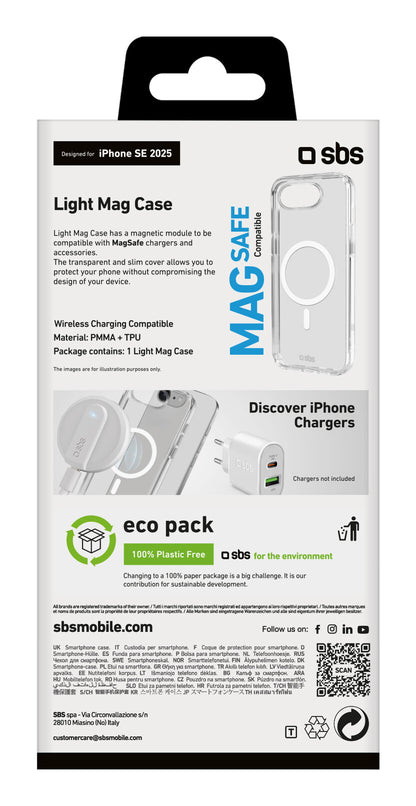 SBS TELIGMAGIPSE25 mobiltelefonfodral 15,5 cm (6.1") Mobilskal Transparent