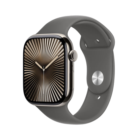 Apple Watch Series 10 OLED 46 mm Digital 416 x 496 pixlar Pekskärm 4G Titan Wi-Fi GPS