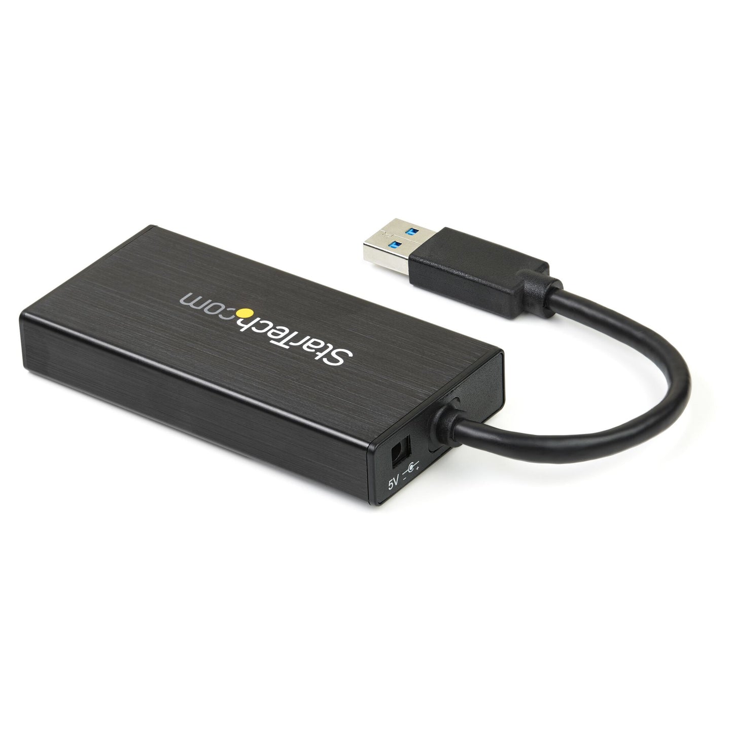 StarTech.com Bärbar USB 3.0-hubb med 3 portar plus Gigabit Ethernet - 5Gbps - aluminium med inbyggd kabel