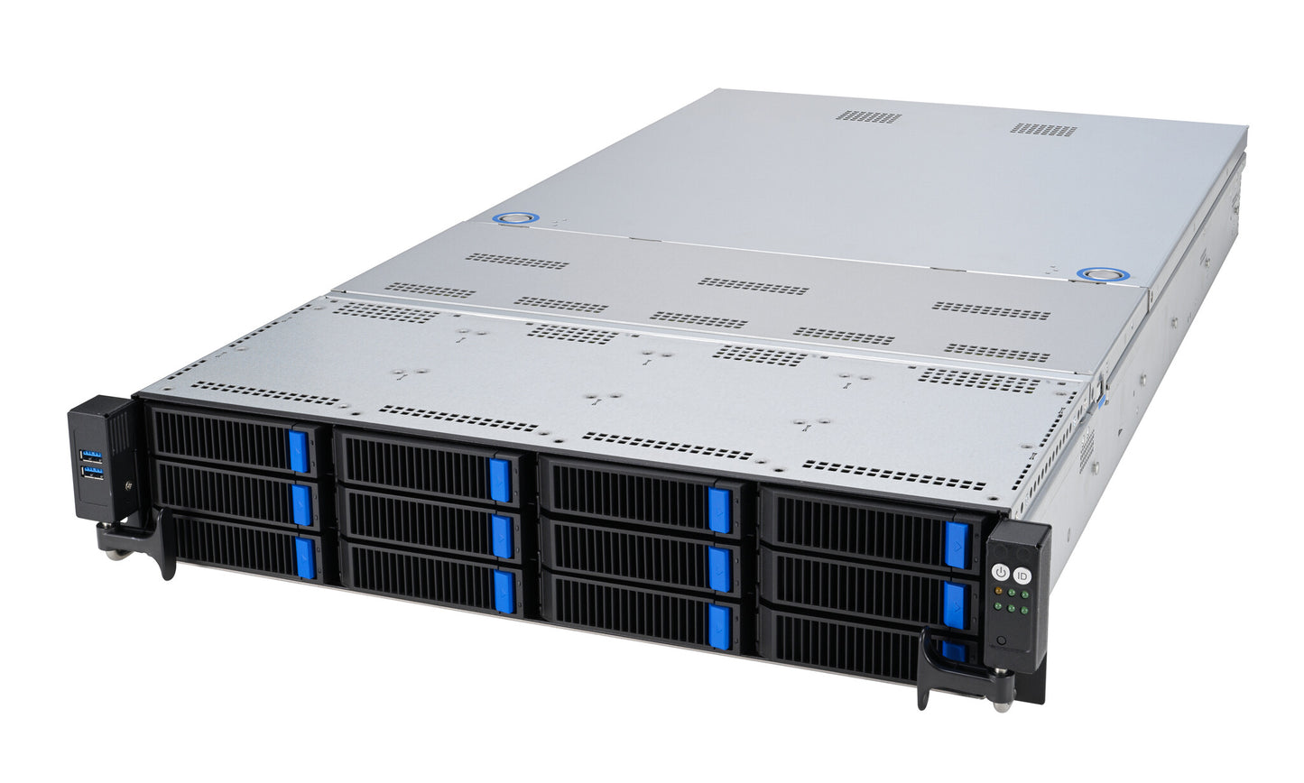 ASUS RS720A-E12-RS12 Socket SP5 Rack (2U) Grå