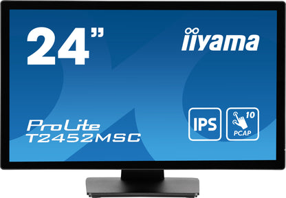 iiyama ProLite T2452MSC-B1 platta pc-skärmar 60,5 cm (23.8") 1920 x 1080 pixlar Full HD LCD Pekskärm Flera användare Svart