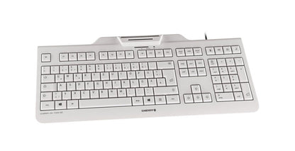 CHERRY KC 1000 SC tangentbord Universal USB AZERTY Belgiskt Vit
