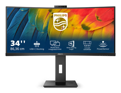 Philips 5000 series 34B1U5600CH/00 LED display 86,4 cm (34") 3440 x 1440 pixlar Wide Quad HD LCD Svart