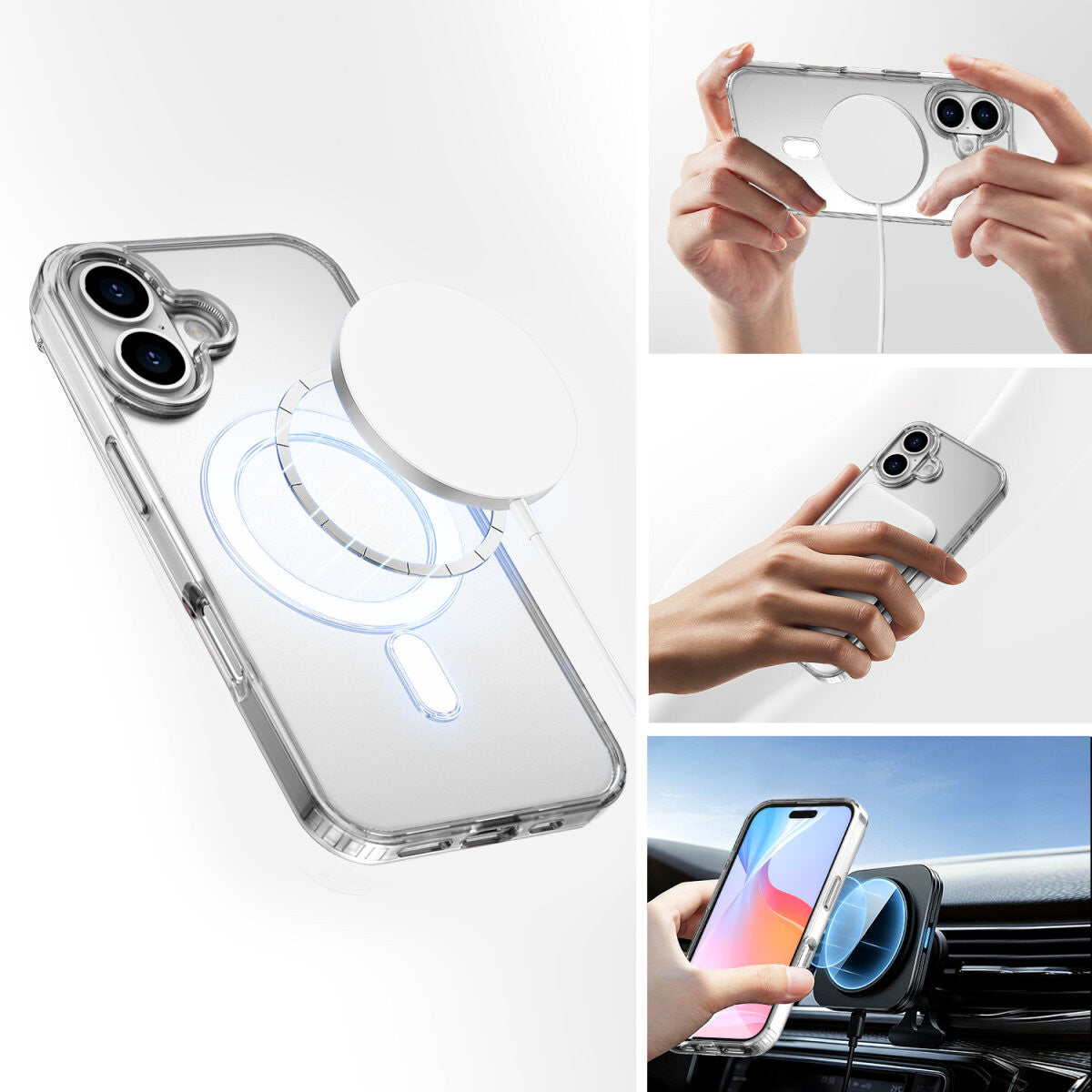 4smarts 3in1 Premium Starter Set mobiltelefon startpaket Transparent, Vit