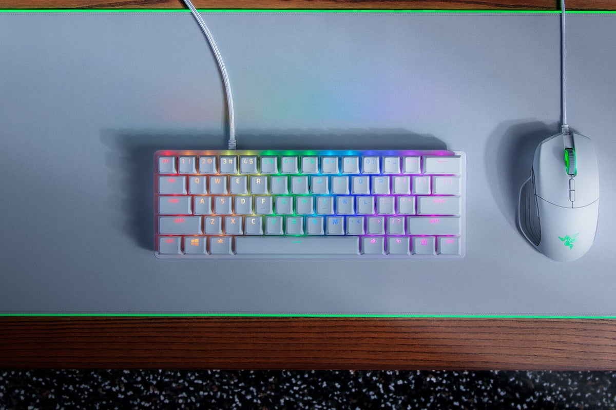 Razer Huntsman Mini tangentbord Spela USB QWERTY Engelsk Vit