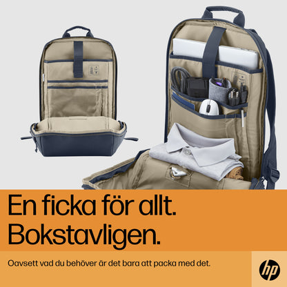 HP Travel 18 liter ryggsäck för 15,6-tums bärbar dator i Blue Night