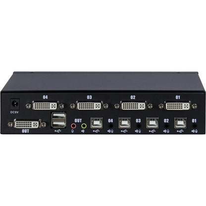 Inter-Tech KVM AS-41DA DVI KVM-switchar Svart