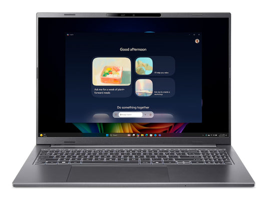 Acer Aspire 16 AI A16-52M-75LW Intel Core Ultra 7 258V Bärbar dator 40,6 cm (16") WUXGA+ 32 GB LPDDR5x-SDRAM 1 TB SSD Wi-Fi 7 (802.11be) Windows 11 Home tyska Grå