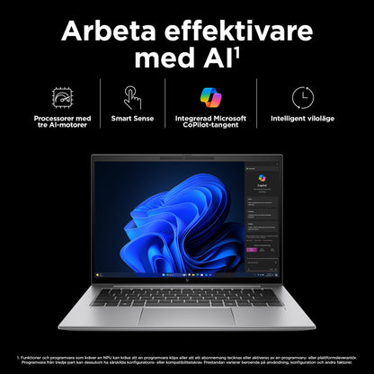 HP ZBook Firefly G11 Intel Core Ultra 7 155H Mobil arbetsstation 40,6 cm (16") Pekskärm WUXGA 32 GB DDR5-SDRAM 1 TB SSD Wi-Fi 6E (802.11ax) Windows 11 Pro AI PC Silver