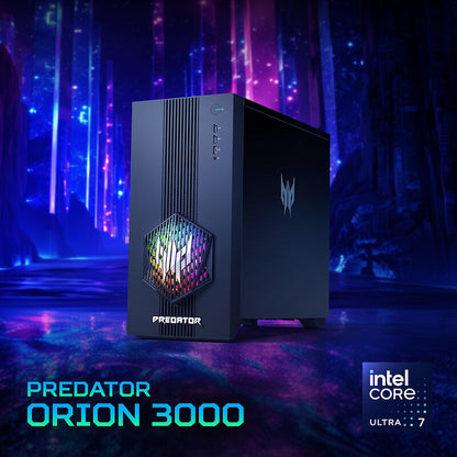 Acer Predator PO3-665_H810 Intel Core Ultra 7 265F 32 GB DDR4-SDRAM 1 TB SSD NVIDIA GeForce RTX 5060 Windows 11 Home Skrivbord PC Svart