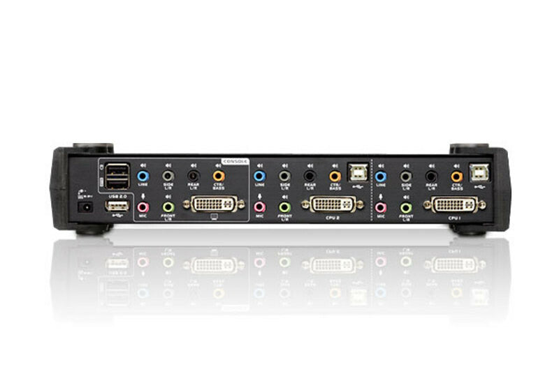 ATEN USB DVI Dual Link/CH7.1 Audio KVMP™-switch med 2 portar