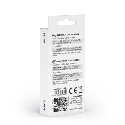 Savio AK-64 nätverkskort/adapters USB 3.2 Gen 1 (3.1 Gen 1)