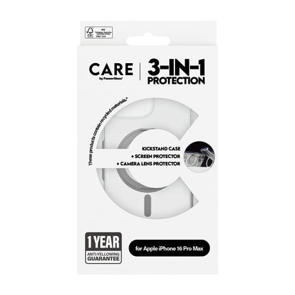PanzerGlass CARE™ by ® 3-in-1 Ceramic Bundle iPhone 16 Pro Max Genomskinligt skärmskydd Apple 1 styck
