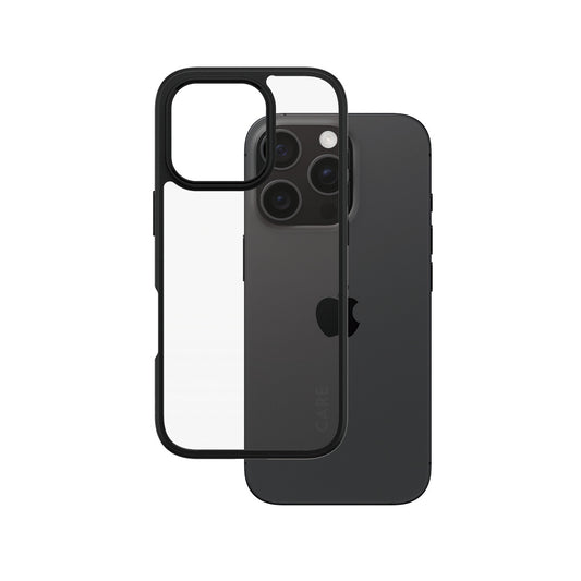 PanzerGlass CARE by ® Flagship Case Transparent Urban Combat w. Black Frame iPhone 16 Pro mobiltelefonfodral Omslag
