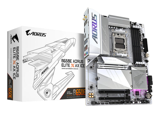 GIGABYTE B650E AORUS ELITE X AX ICE AMD B650 AM5-sockel ATX