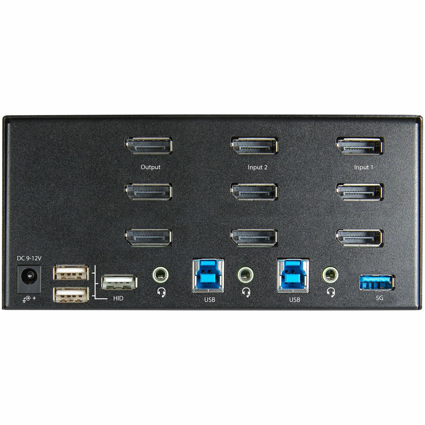 StarTech.com 2-ports DisplayPort KVM-switch för tre skärmar - 4K 60 Hz UHD HDR - Desktop DP 1.2 KVM med 2 portar USB 3.0-hubb (5 Gbit/s) och 4x USB 2.0 HID-portar, ljud - Snabbtangenter för omkoppling - TAA