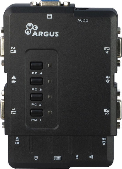 Inter-Tech KVM-CS-41UA KVM-switchar Svart