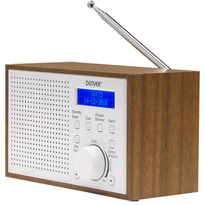 Denver DAB-46WHITE Internet Analog och digital Brun, Vit
