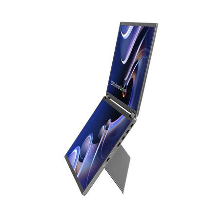 ASUS ZenScreen Duo OLED MQ149CD platta pc-skärmar 35,6 cm (14") 1920 x 1200 pixlar WUXGA Silver