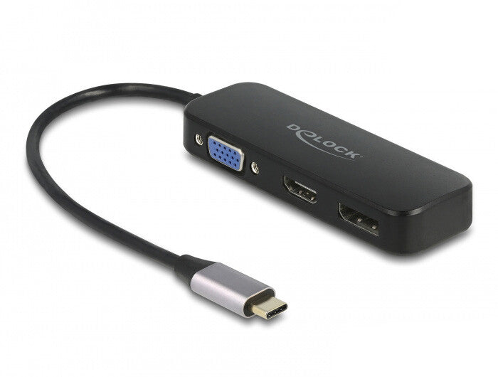 DeLOCK 64156 dockningsstationer för bärbara datorer Kabel Thunderbolt 3 Svart