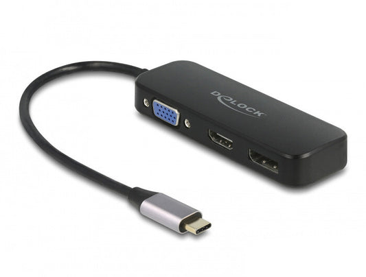 DeLOCK 64156 dockningsstationer för bärbara datorer Kabel Thunderbolt 3 Svart