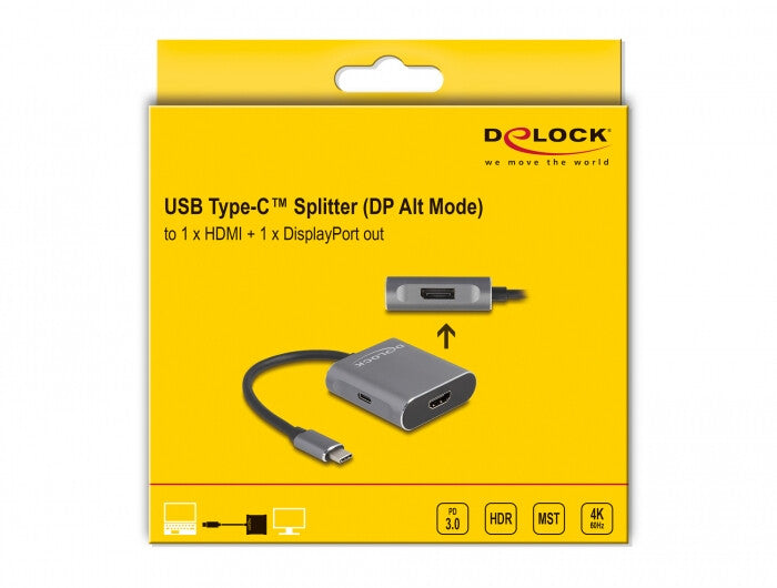 DeLOCK 87867 bilddelare HDMI/DisplayPort 1x HDMI + 2x DisplayPort