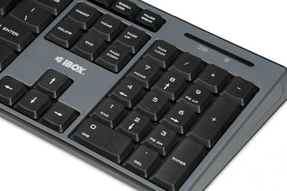 iBox DESKTOP KIT PRO tangentbord Mus inkluderad QWERTY Svart
